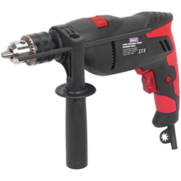 Hammer Drill Ø13mm Variable Speed with Reverse 750W/230V