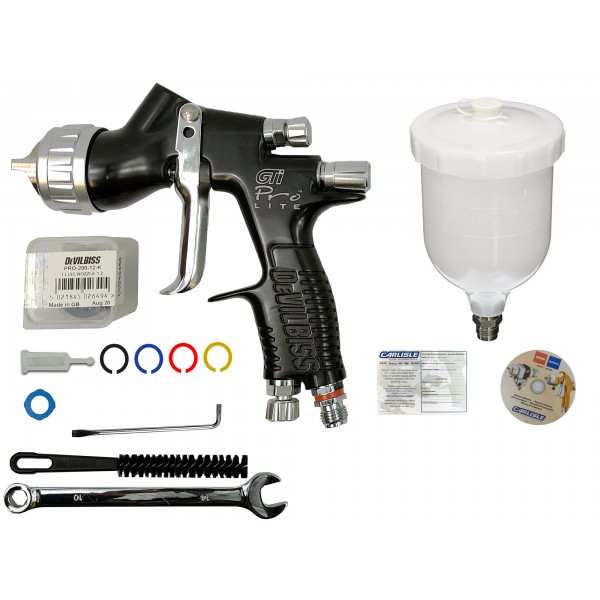 DeVilbiss GTi Pro Lite Spray Gun 1.3 + 1.4  Full Kit