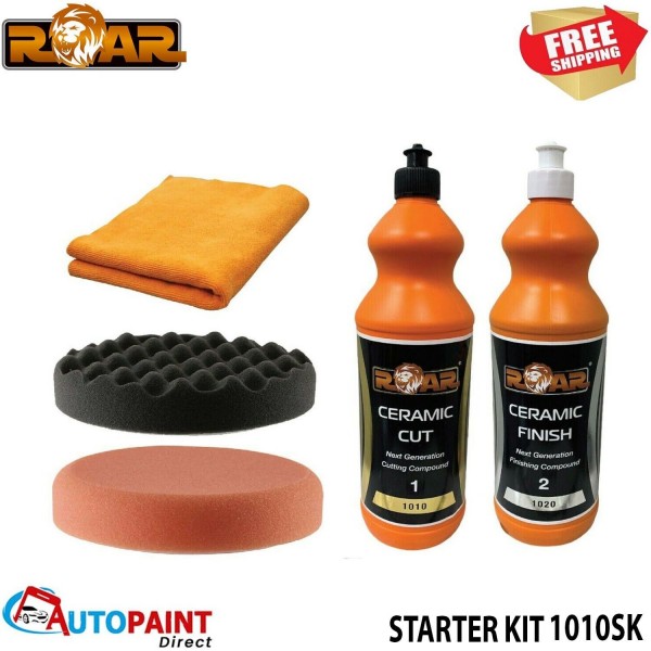 ROAR CERAMIC 1010 STARTER KIT POLISHING VALETING 1020 DETAILING CUTTING PAD