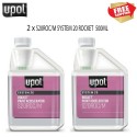 2 X U-POL S20ROC/M SYSTEM 20 ROCKET 500ML 2K PAINT ACCELERATOR