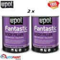 2 X U-POL FANTASTIC POLYESTER CAR BODY FILLER 3LTR FANT/3 WITH BPO HARDENER