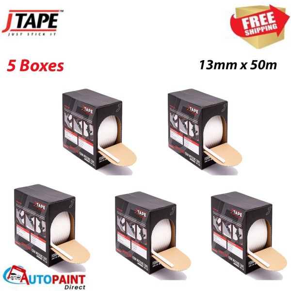 J Tape Smooth Soft Edge Foam Masking Tape 13mm x 50m - JTape 5 Boxes